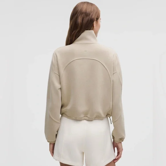 NWT - Lululemon brushed Softstreme Half-Zip Pullover Sheer oak - Picture 3 of 6